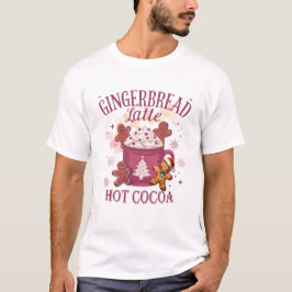 Camiseta Latte de gengibre quente de chocolate natal