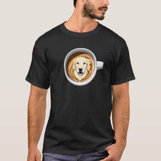 Camiseta Latte Fofo de Café do Fofo Retriever Dourado Grand