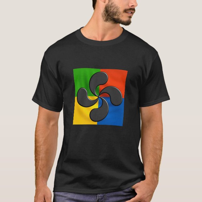 Camiseta laubur, cruz basca (Frente)