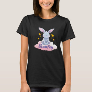 Camiseta "Laufey Bunny em uma nuvem com estrelas - Design b