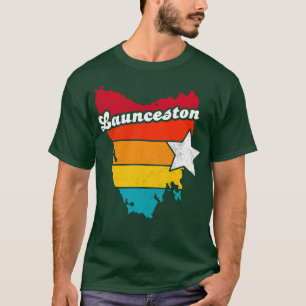 Camiseta Launceston Tasmânia Vintage angustiou Souvenir 2