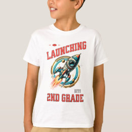 Camiseta Launching into 2nd Grade -Back to School 