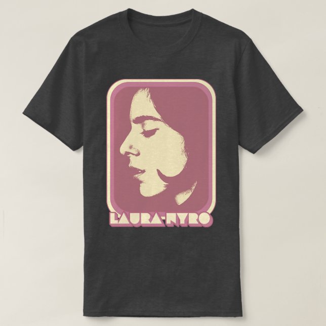 Camiseta Laura Nyro Retro 70s Estilo Ventilador Art Design  (Frente do Design)