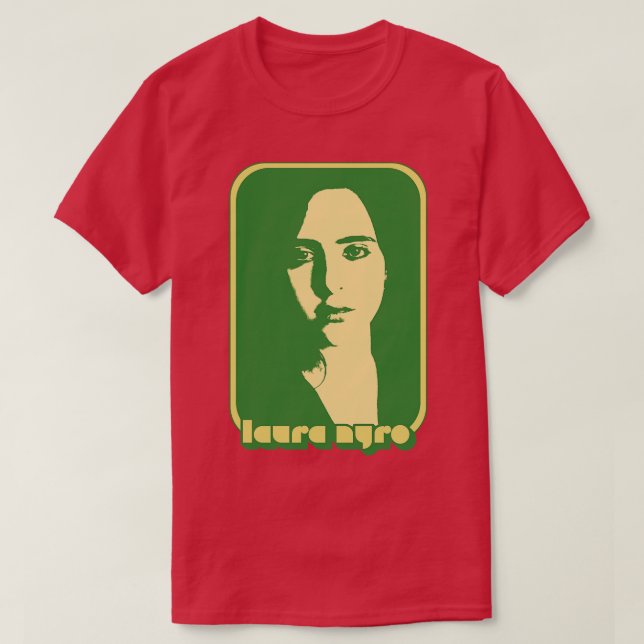 Camiseta Laura Nyro Retro 70s Estilo Ventilador Art Design  (Frente do Design)