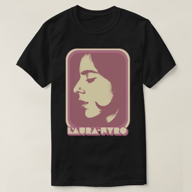 Camiseta Laura Nyro Retro 70s Estilo Ventilador Art Design  (Frente do Design)