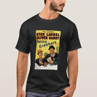 Camiseta Laurel and Hardy. Bacon Grabbers. Movie Poster. Cl