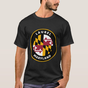Camiseta Laurel Maryland Md Bandeira Dge Roundlet Lembrança