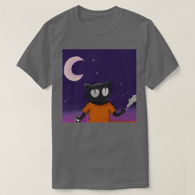 Camiseta LAUSO O GATO inspirou trabalho de arte (Frente do Design)
