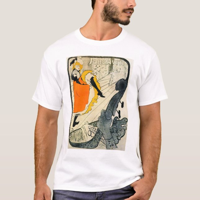 Camiseta Lautrec: Jane Avril Dançando o Can-Can (Frente)