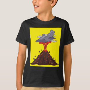 Camiseta Lava de Erupção Vulcânica e Erupção Vulcânic