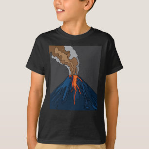 Camiseta Lava de Erupção Vulcânica e Erupção Vulcânic