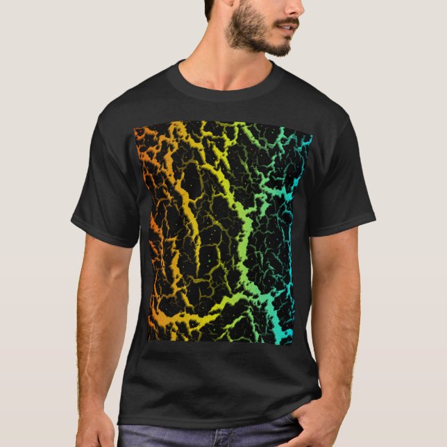 Camiseta Lava de espaço rachada - Calor ROYCB (Frente)