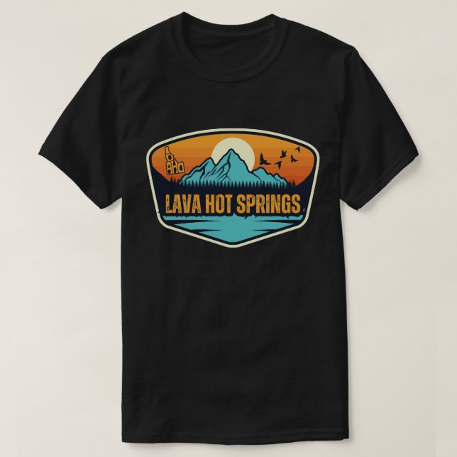 Camiseta Lava Hot Springs, Idaho (Frente do Design)