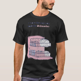 Camiseta Lava-louça segura - Impressão azul Legal