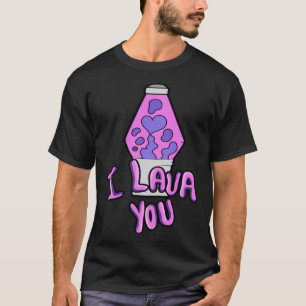 Camiseta Lava-te Casais Lâmpada de Lava do Dia do Namorados