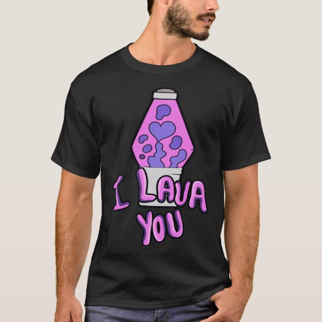 Camiseta Lava-te Casais Lâmpada de Lava do Dia do Namorados (Frente)