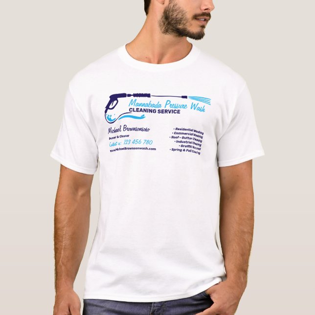 Camiseta Lavagem a Alta Pressão Limpeza Naval (Frente)