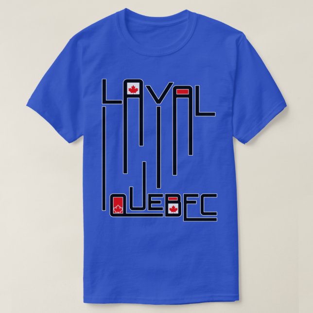 Camiseta Laval Quebec Canada Flag (Frente do Design)