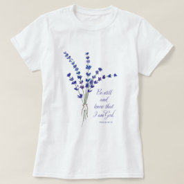 Camiseta Lavanda de Encorajamento Cristão com Escritura