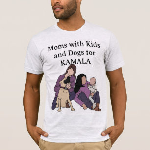 Camiseta Lavanda - Mãe Criança e Cachorro para Camala Tshir