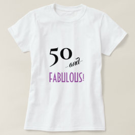 Camiseta Lavanda retro 50 e FABULOSO! 50th Aniversário
