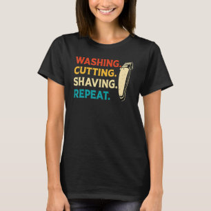 Camiseta Lavando a repetição da barba - Hairstylist engraça