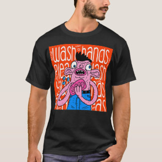 Camiseta Lave As Mãos. Limpe As Mãos. E Evitar Vir