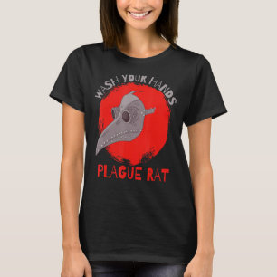 Camiseta Lave As Mãos Peste Rato Medieval Médico