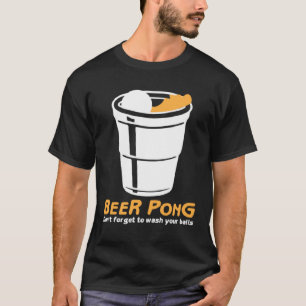 Camiseta Lave suas bolas, eu bebo pino Mesa