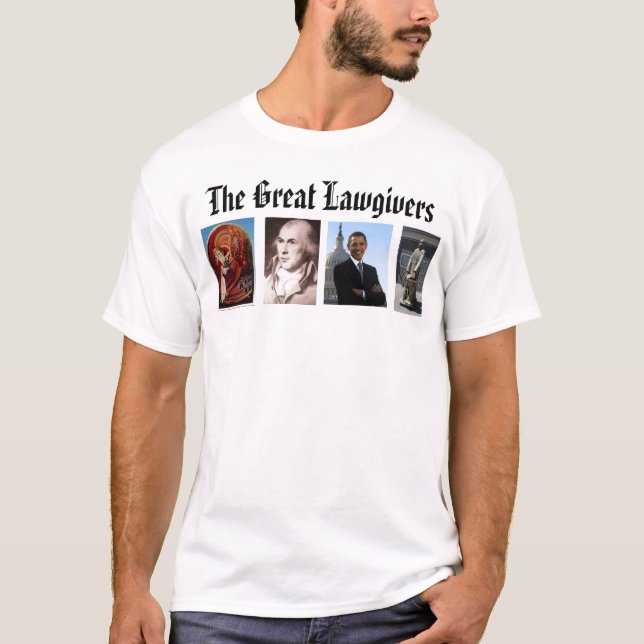 Camiseta lawgiver, James Madison, ícone Moses e o (Frente)