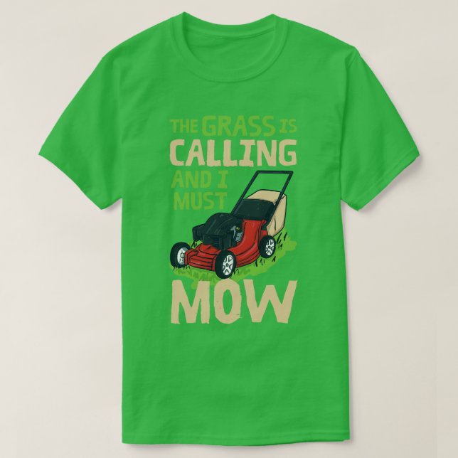 Camiseta Lawn Mower Lawn (Frente do Design)