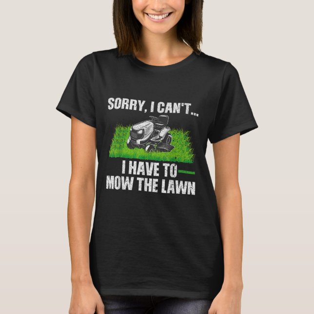 Camiseta Lawn Mower Novelelty Para Homens Mulheres Crianças (Frente)
