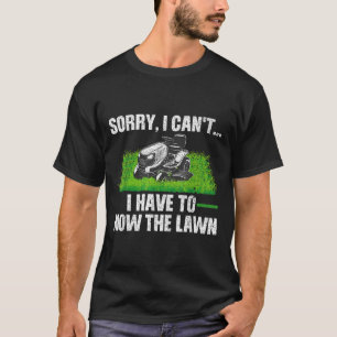 Camiseta Lawn Mower Novelelty Para Homens Mulheres Crianças