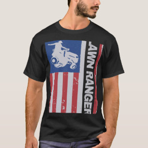 Camiseta Lawn Ranger Lawnmower American Flag Gardener USA L