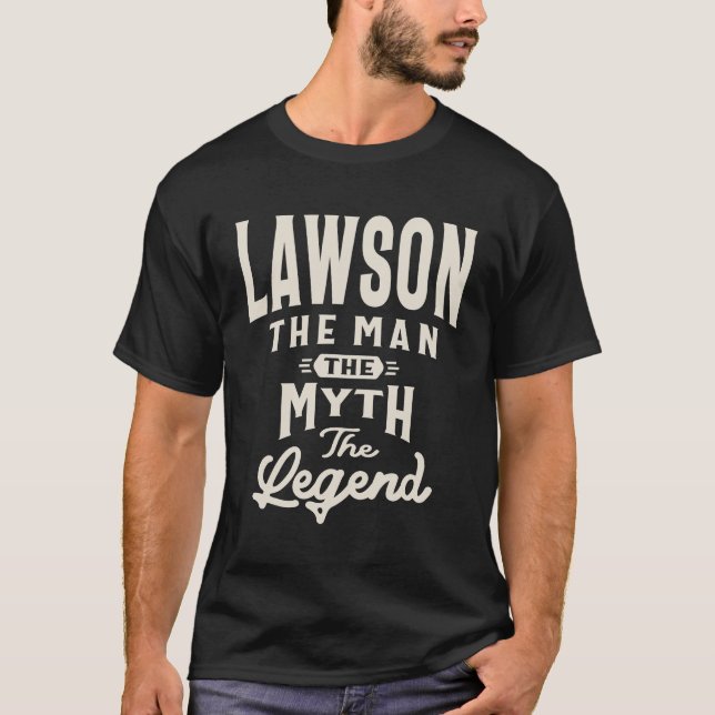 Camiseta Lawson The Man Myth Legend Lawson Name (Frente)