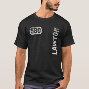Camiseta Lawton Oklahoma 580 Código de Área Vintage Retro