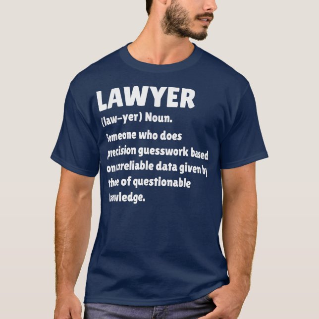 Camiseta Lawyer Definition Funny Law School Student Gift (Frente)