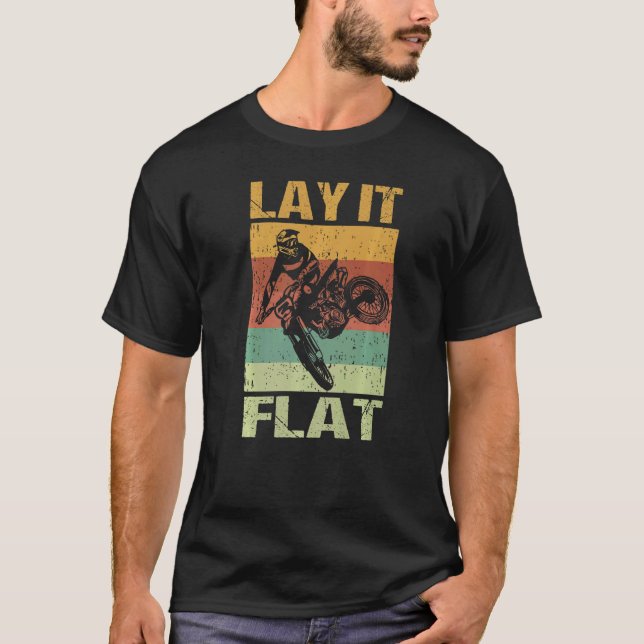 Camiseta Lay It Flat Dirt Bike Enduro Mx Motocross (Frente)