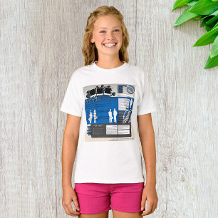 Camiseta Layout de site retrô Y2K azul Grunge