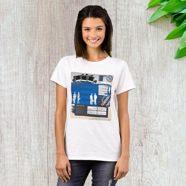 Camiseta Layout de site retrô Y2K Blue Grunge (Criador carregado)