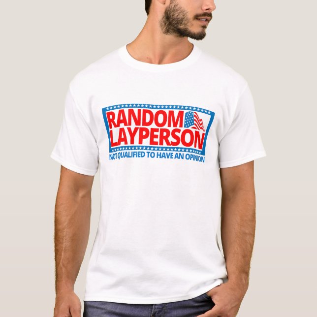 Camiseta Layperson aleatório (versão da bandeira americana) (Frente)