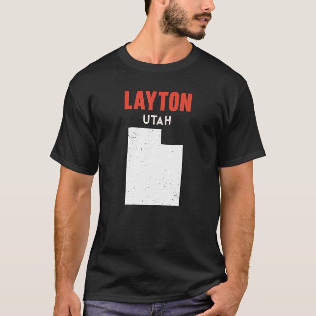 Camiseta Layton Utah EUA State America Viagem Utahan (Frente)