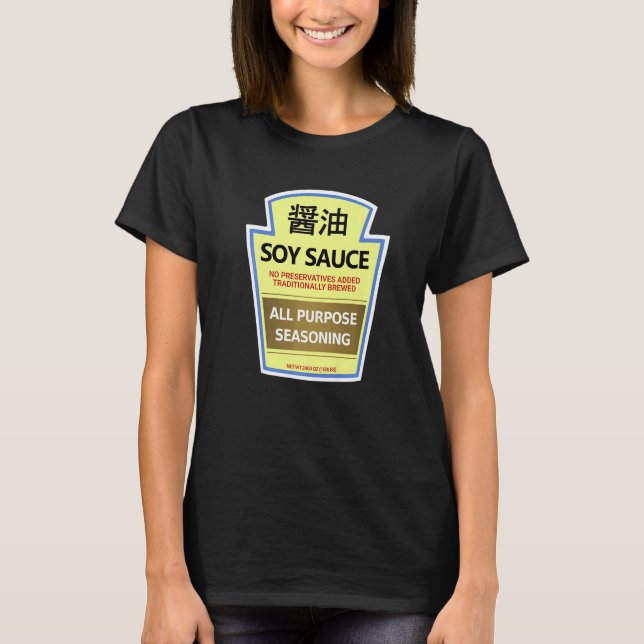 Camiseta Lazy Costume Tees Soy Sauce Bottle   (Frente)