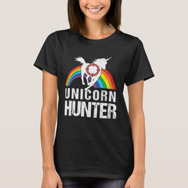 Camiseta Lazy Halloween Costume Fairy Rainbow Unicorn Hunte (Frente)