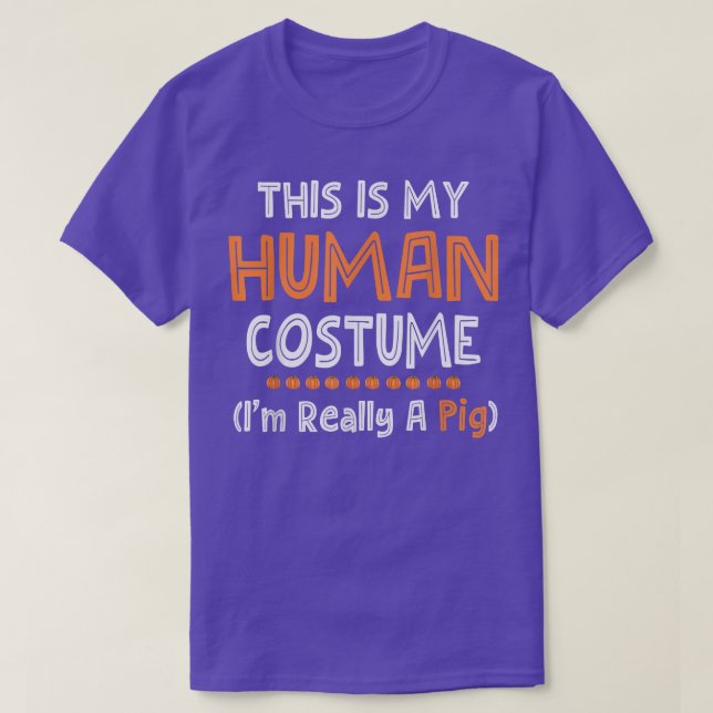 Camiseta LAzy Halloween, esta é a minha fantasia humana. (Frente do Design)