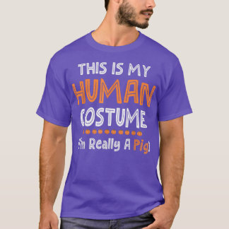Camiseta LAzy Halloween, esta é a minha fantasia humana.