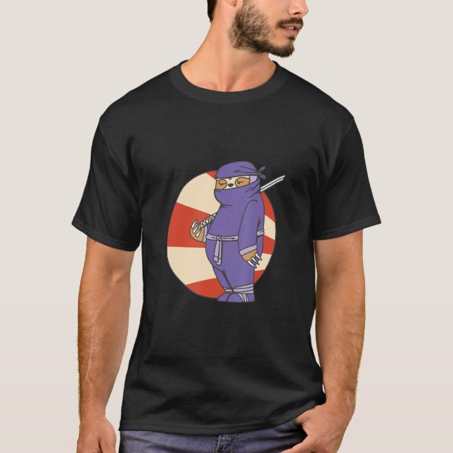 Camiseta Lazy Ninja Slots  Gambling Slot Machine (Frente)
