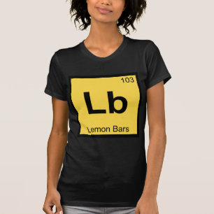 Camiseta Lb - Bares de limão - Símbolo de Mesa periódica