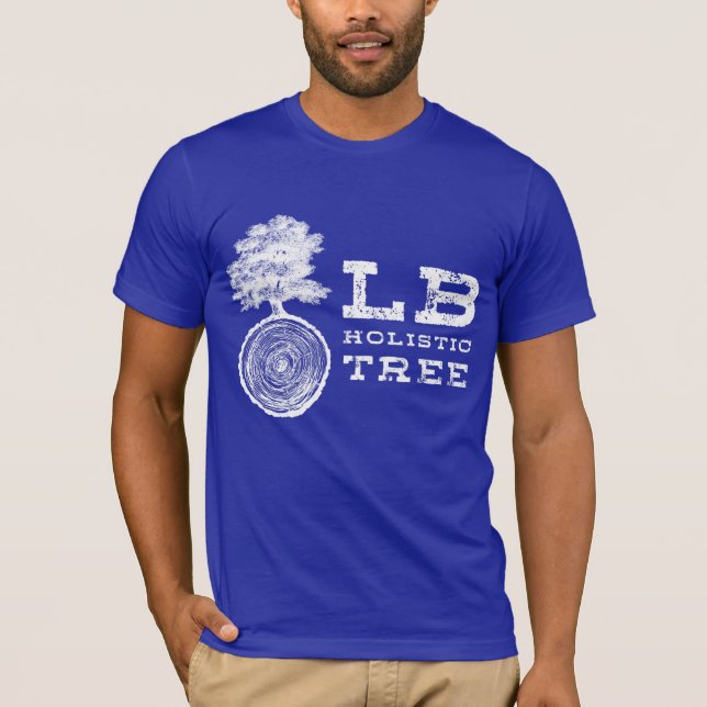 Camiseta LB Fonte branca da árvore holística (Frente)