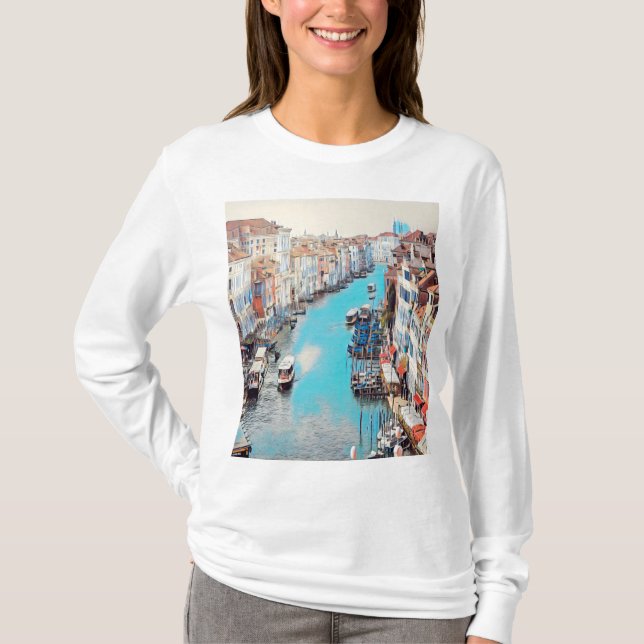 Camiseta ldp VENICE - Vista do Grande Canal de Rialto (Frente)